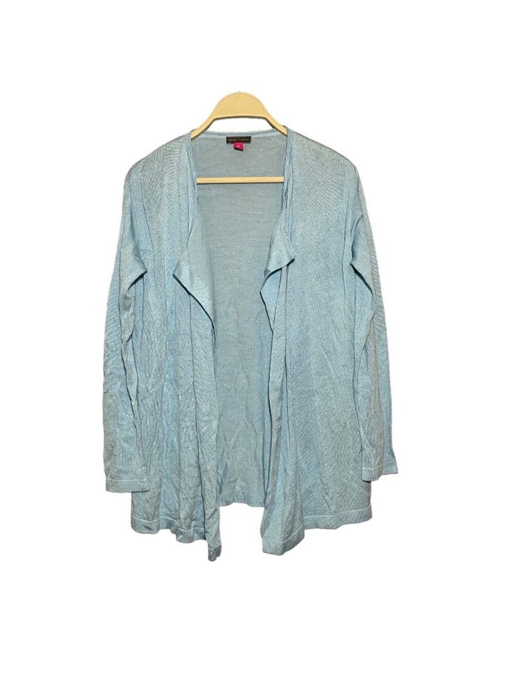 Vince Camuto Cardigan Sweater Women Size Xs Open Ruffle Lightweight Comfy Cozy